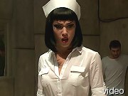 Sexy nurse overpowered, bound and helplessly fucked by patient