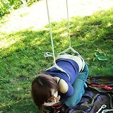 Mistress Ursela decided she\'d like to try her hand at suspension. Marcy got more than she bargained for!