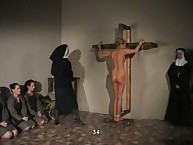 Tied Naked to the Cross and Brutally Punished